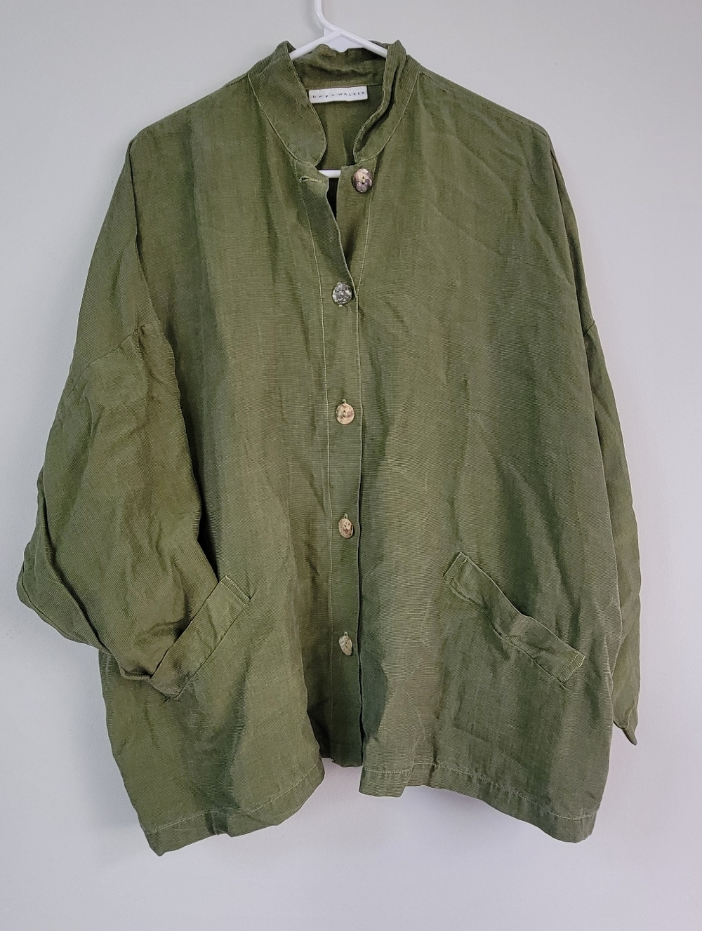 bryn Walker Oversized Shacket Size M Lagenlook Androgynous Forest Earthy Hippie